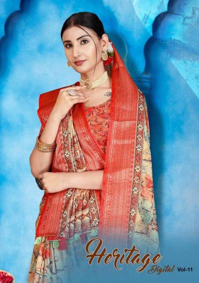 HERITAGE DIGITAL VOL-11 BY MINTORSI BANARASI SAREES WHOLESALER IN INDIA